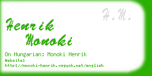 henrik monoki business card
